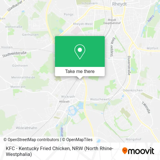 Карта KFC - Kentucky Fried Chicken