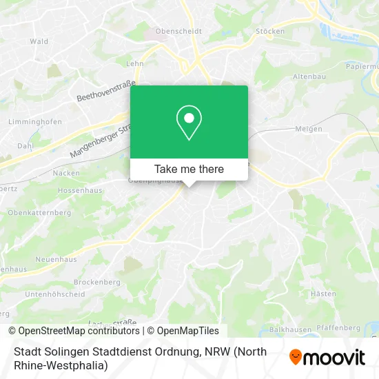 Карта Stadt Solingen Stadtdienst Ordnung