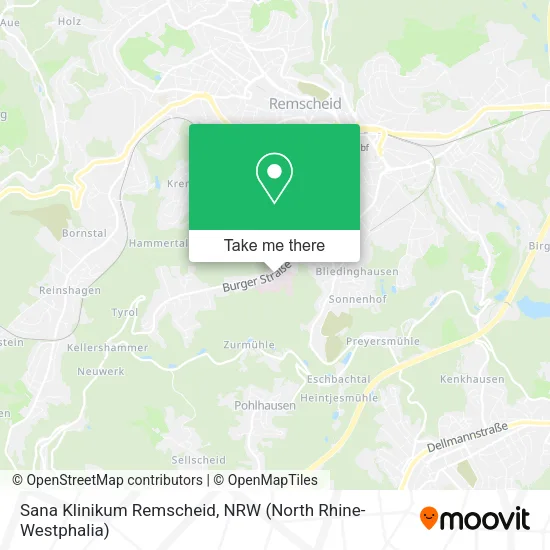 Карта Sana Klinikum Remscheid