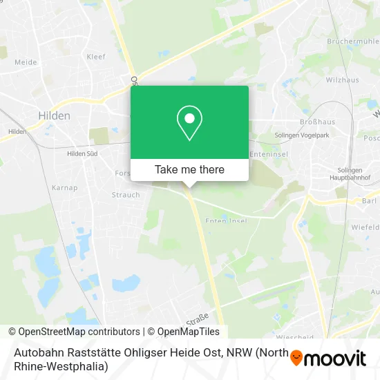 Карта Autobahn Raststätte Ohligser Heide Ost