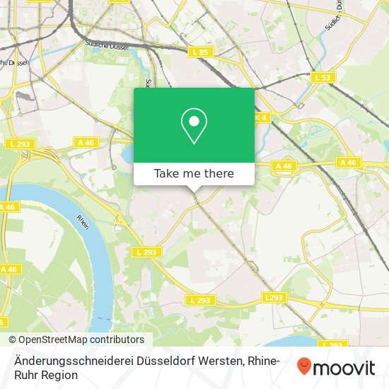 Карта Änderungsschneiderei Düsseldorf Wersten