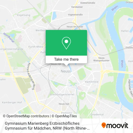 Карта Gymnasium Marienberg Erzbischöfliches Gymnasium für Mädchen