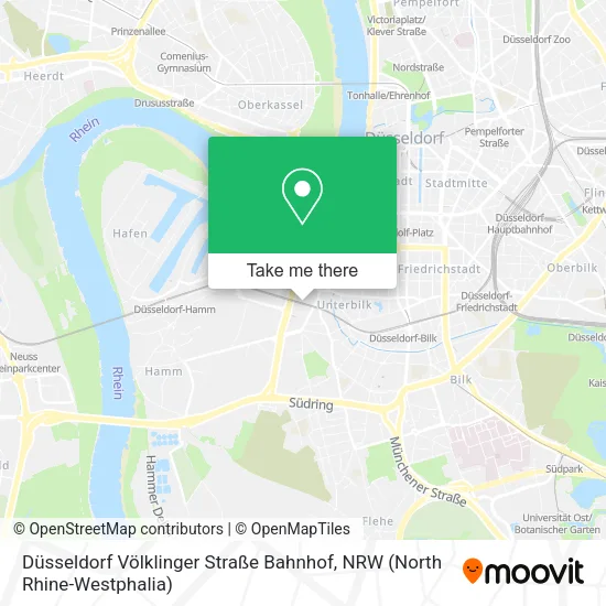 Карта Düsseldorf Völklinger Straße Bahnhof