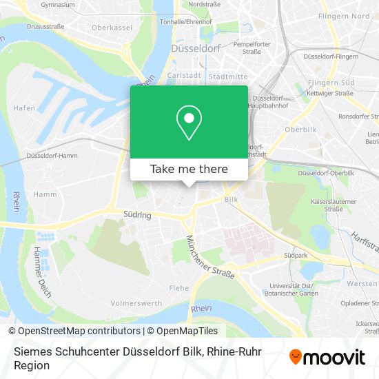 Siemes Schuhcenter Düsseldorf Bilk map