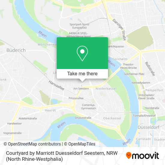 Карта Courtyard by Marriott Duesseldorf Seestern