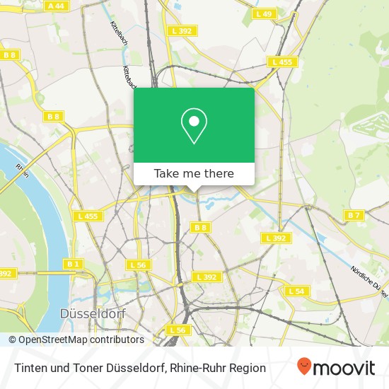 Tinten und Toner Düsseldorf map