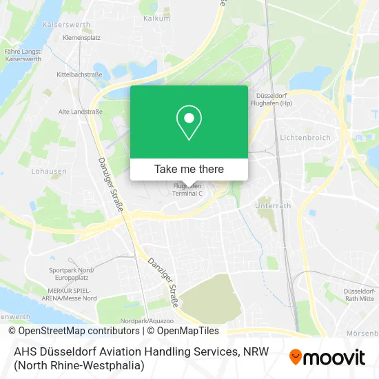 Карта AHS Düsseldorf Aviation Handling Services