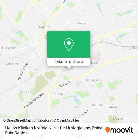 Helios Kliniken Krefeld Klinik für Urologie und map