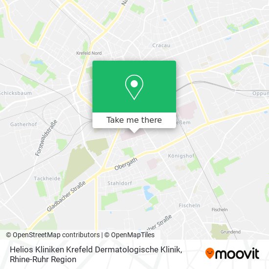 Helios Kliniken Krefeld Dermatologische Klinik map