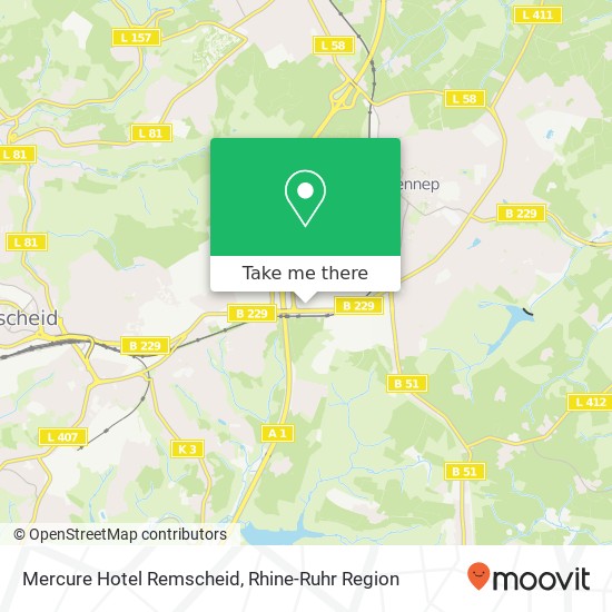 Mercure Hotel Remscheid map