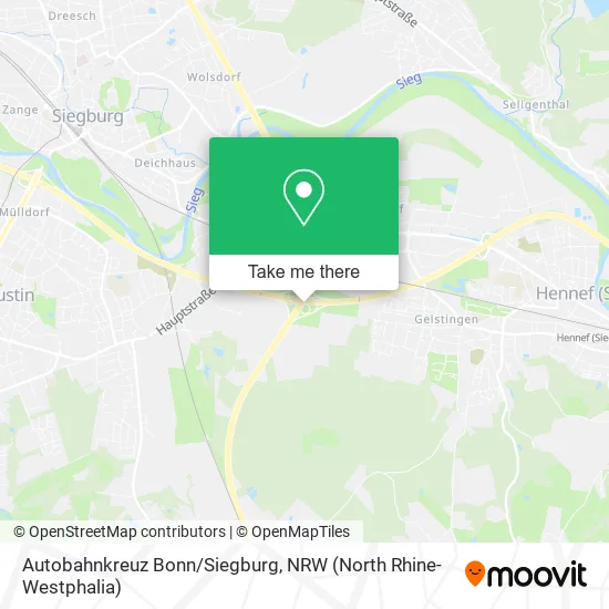 Карта Autobahnkreuz Bonn/Siegburg