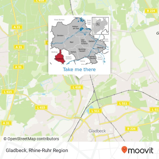 Gladbeck map