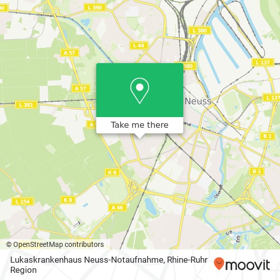 Lukaskrankenhaus Neuss-Notaufnahme map