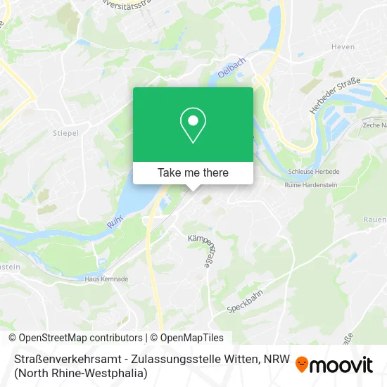 Карта Straßenverkehrsamt - Zulassungsstelle Witten