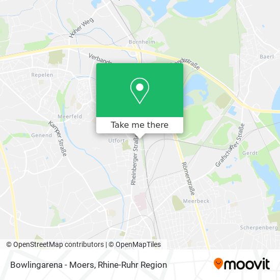 Bowlingarena - Moers map