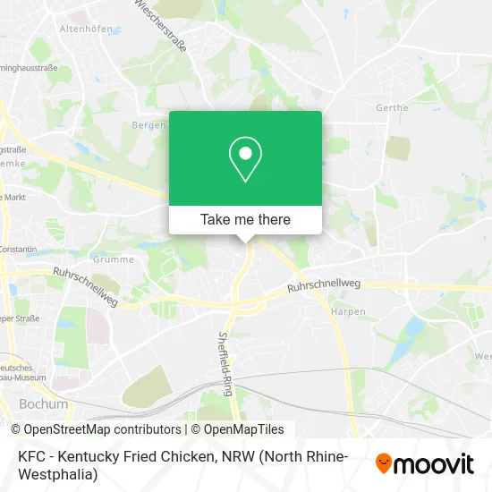 KFC - Kentucky Fried Chicken map
