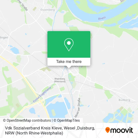Карта Vdk Sozialverband Kreis Kleve, Wesel ,Duisburg
