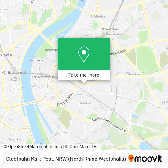 Карта Stadtbahn Kalk Post