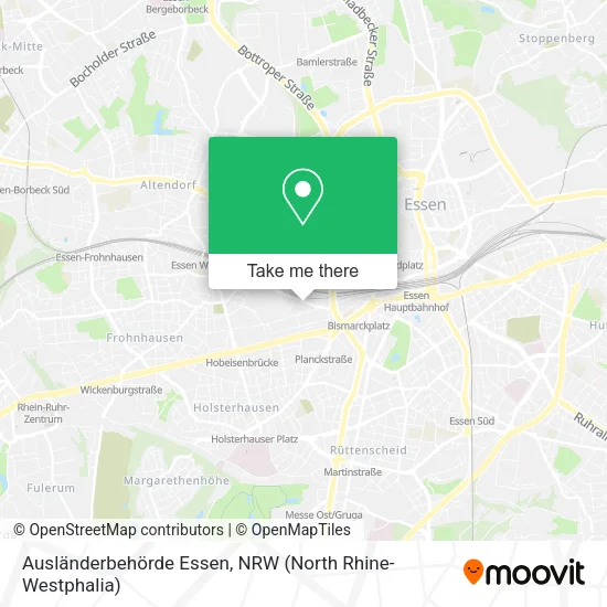Карта Ausländerbehörde Essen