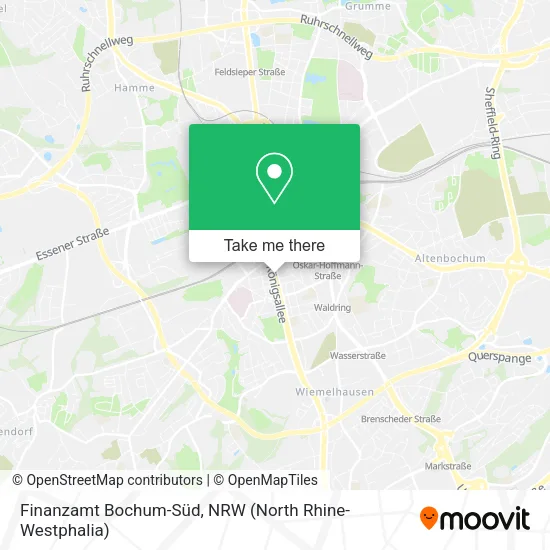 Карта Finanzamt Bochum-Süd
