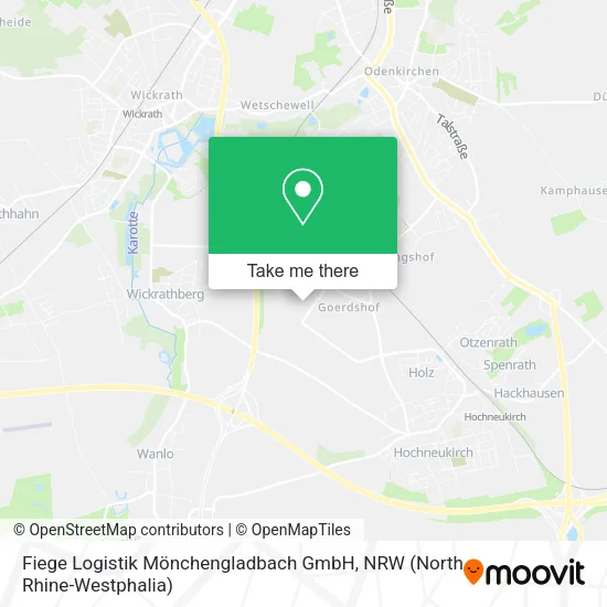 Карта Fiege Logistik Mönchengladbach GmbH