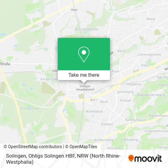 Solingen, Ohligs Solingen HBF map