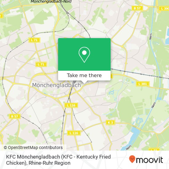 KFC Mönchengladbach (KFC - Kentucky Fried Chicken) map