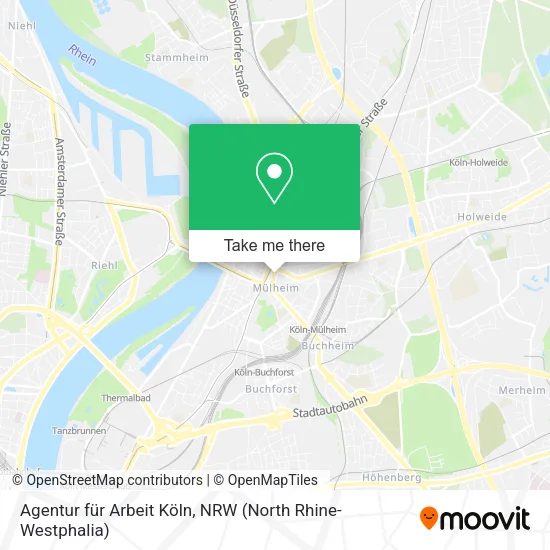 Карта Agentur für Arbeit Köln