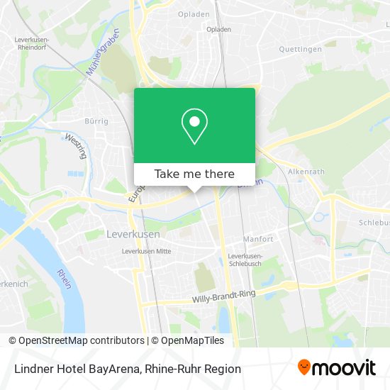 Lindner Hotel BayArena map