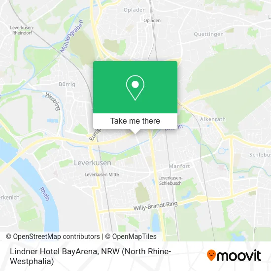 Карта Lindner Hotel BayArena