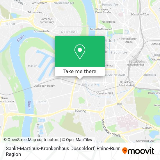 Sankt-Martinus-Krankenhaus Düsseldorf map
