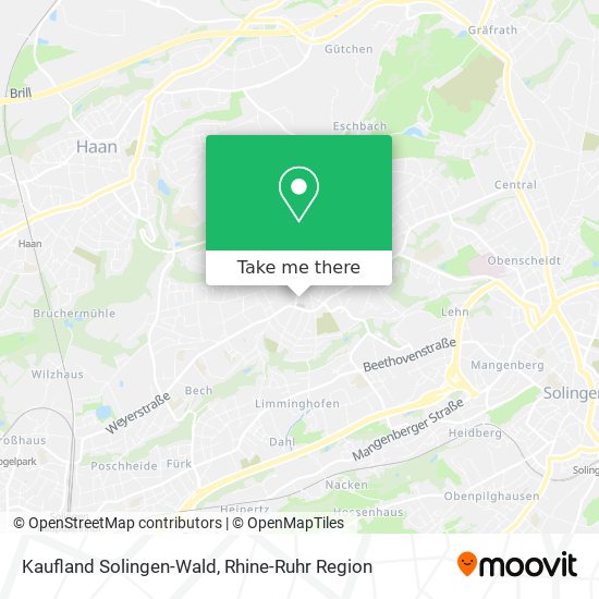 Kaufland Solingen-Wald map