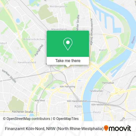 Карта Finanzamt Köln-Nord
