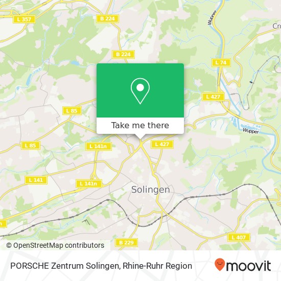 PORSCHE Zentrum Solingen map