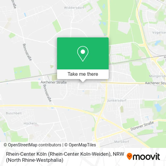 Rhein-Center Köln (Rhein-Center Koln-Weiden) map