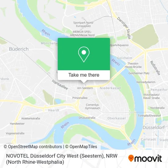 Карта NOVOTEL Düsseldorf City West (Seestern)
