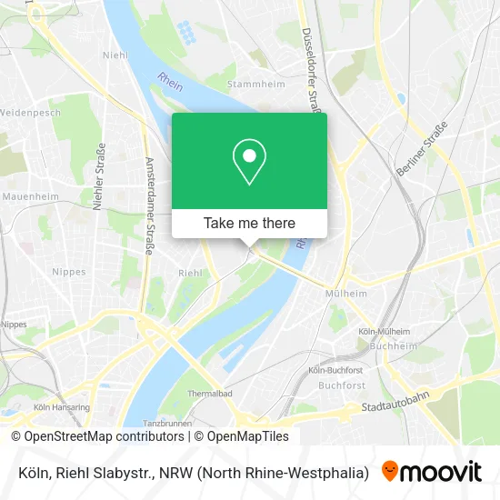 Карта Köln, Riehl Slabystr.