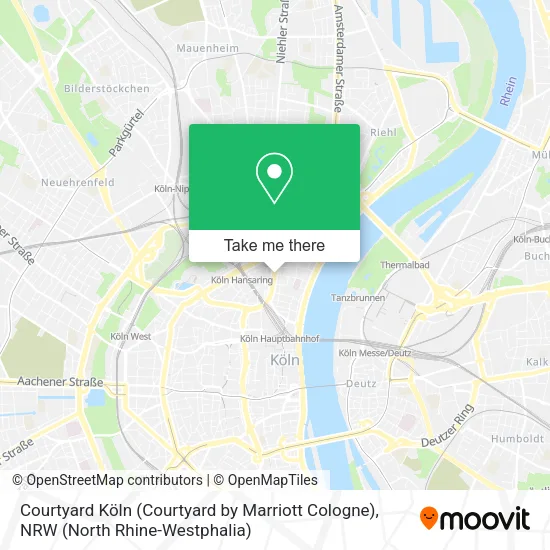 Карта Courtyard Köln (Courtyard by Marriott Cologne)