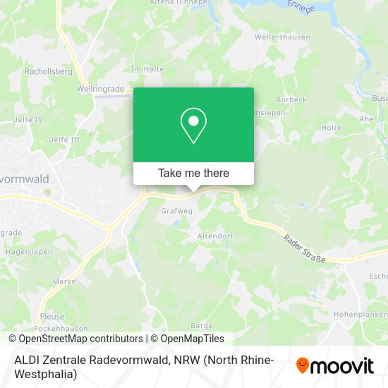 Карта ALDI Zentrale Radevormwald
