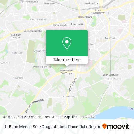 U-Bahn-Messe Süd/Grugastadion map