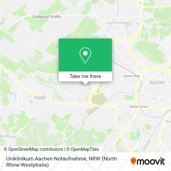 Карта Uniklinikum Aachen-Notaufnahme
