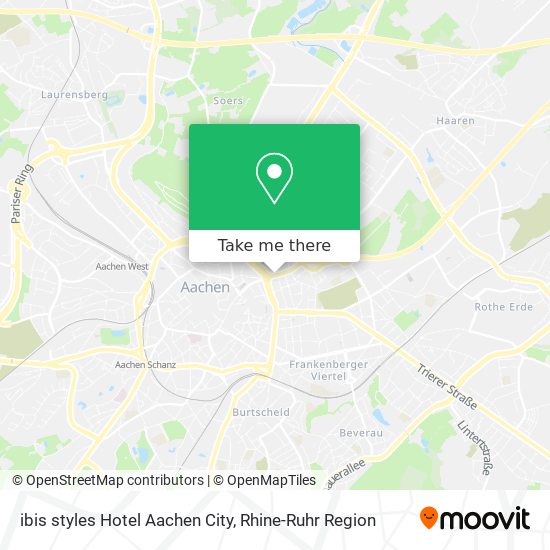 ibis styles Hotel Aachen City map