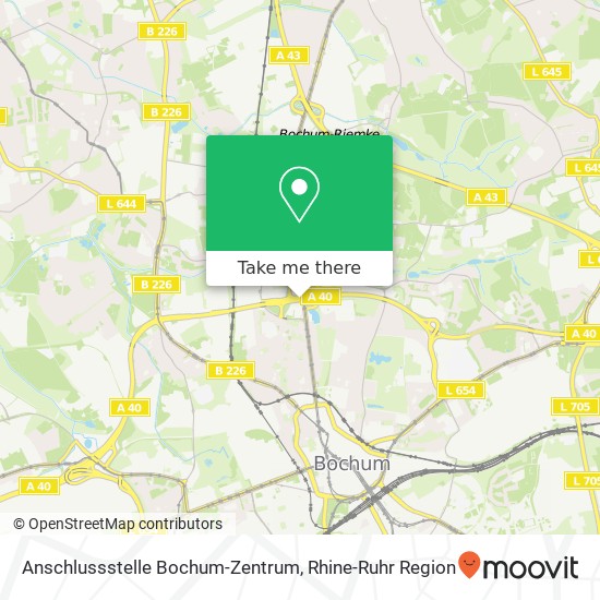 Anschlussstelle Bochum-Zentrum map