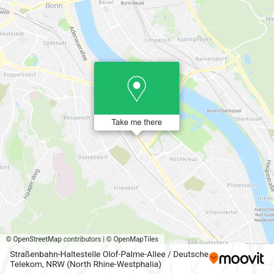 Карта Straßenbahn-Haltestelle Olof-Palme-Allee / Deutsche Telekom