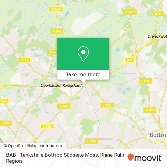 BAB - Tankstelle Bottrop Südseite Moss map