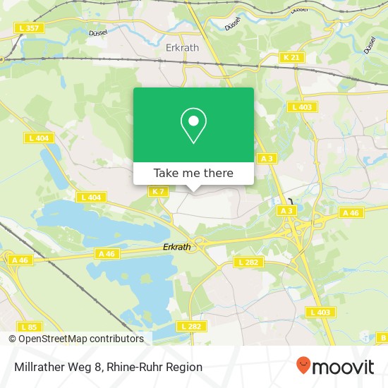 Millrather Weg 8 map