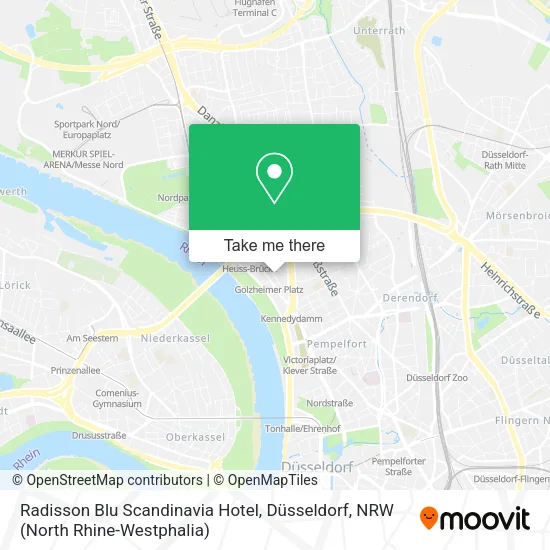 Карта Radisson Blu Scandinavia Hotel, Düsseldorf
