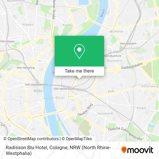 Карта Radisson Blu Hotel, Cologne
