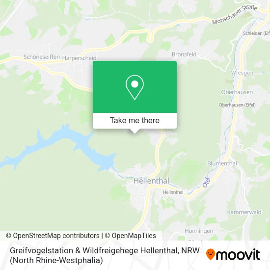 Карта Greifvogelstation & Wildfreigehege Hellenthal