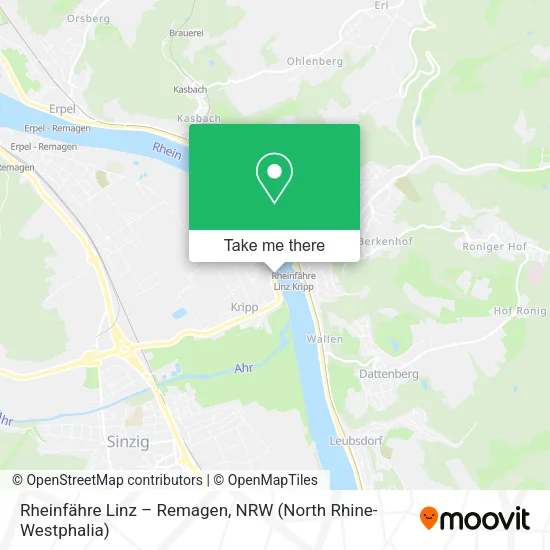 Карта Rheinfähre Linz – Remagen